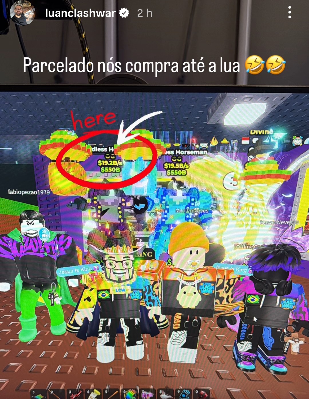 Luan Clash War Instagram